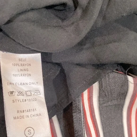 Blues & Greys striped maxi dress with deep slits size small - Picture 5 of 7